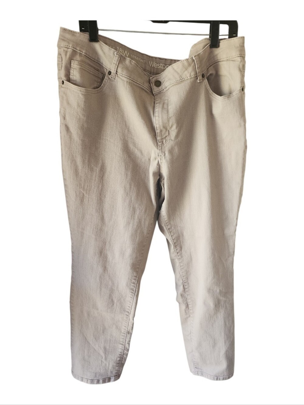 Westport Women's Beige Straight Crop Jeans  Size 16